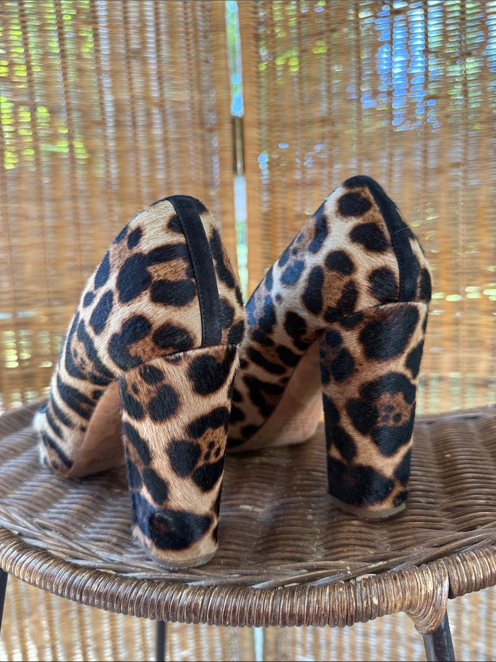 J. Crew Leopard-Print Etta Heel Pumps in Brown and Black - Picture 2 of 4
